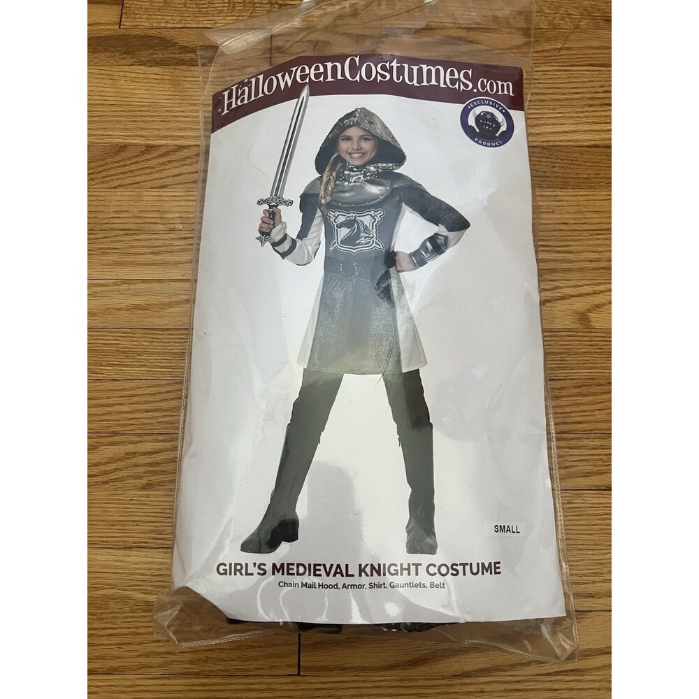 Girl's Medieval Knight Costume Joan of Arc Halloween Size Small All Saints Day